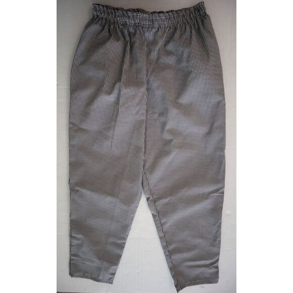 Chef Trends x Pinnacle B86 Unisex Sz XL Black/White Houndstooth Baggy Chef Pants - Picture 1 of 8